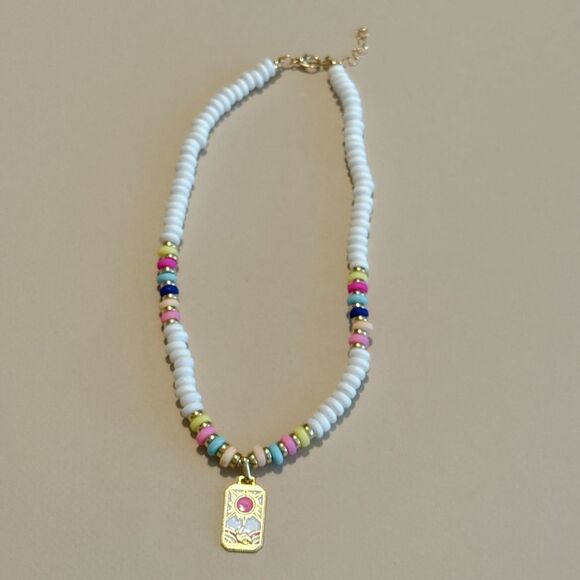 Boho beaded necklace #1597 - Picture 2 of 4